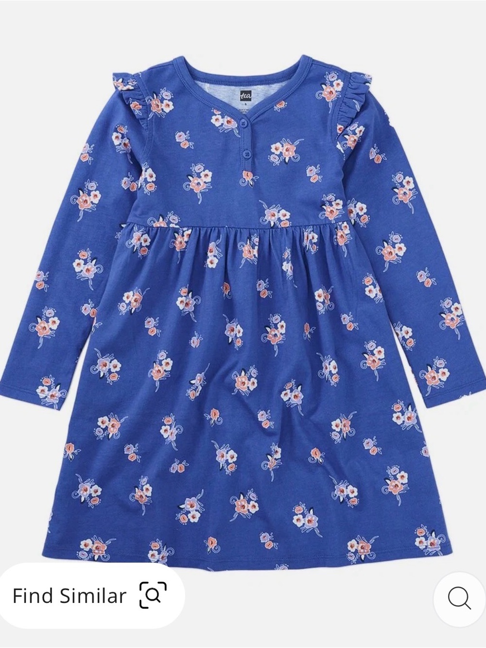 NWT - Tea Collection Ruffle Henley Twirl Dress